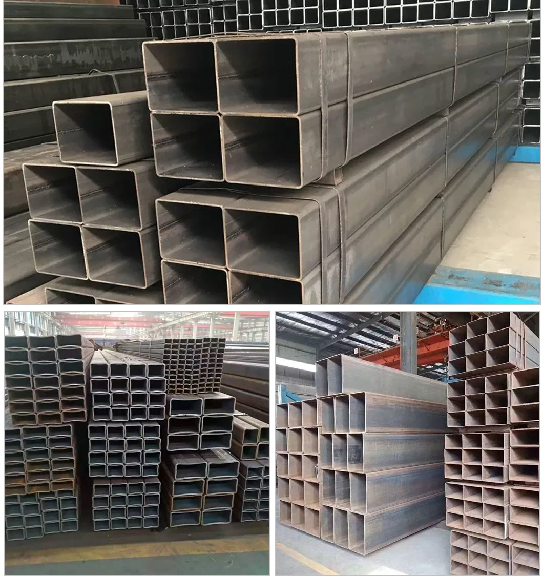 China Supply Q195 Low Carbon Black Steel Hot DIP Galvanized Coating Square Tube Rectangular Hollow Tubular Steel Pipe